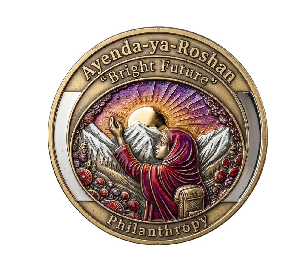 front of Bright Future Philanthropy challenge coin