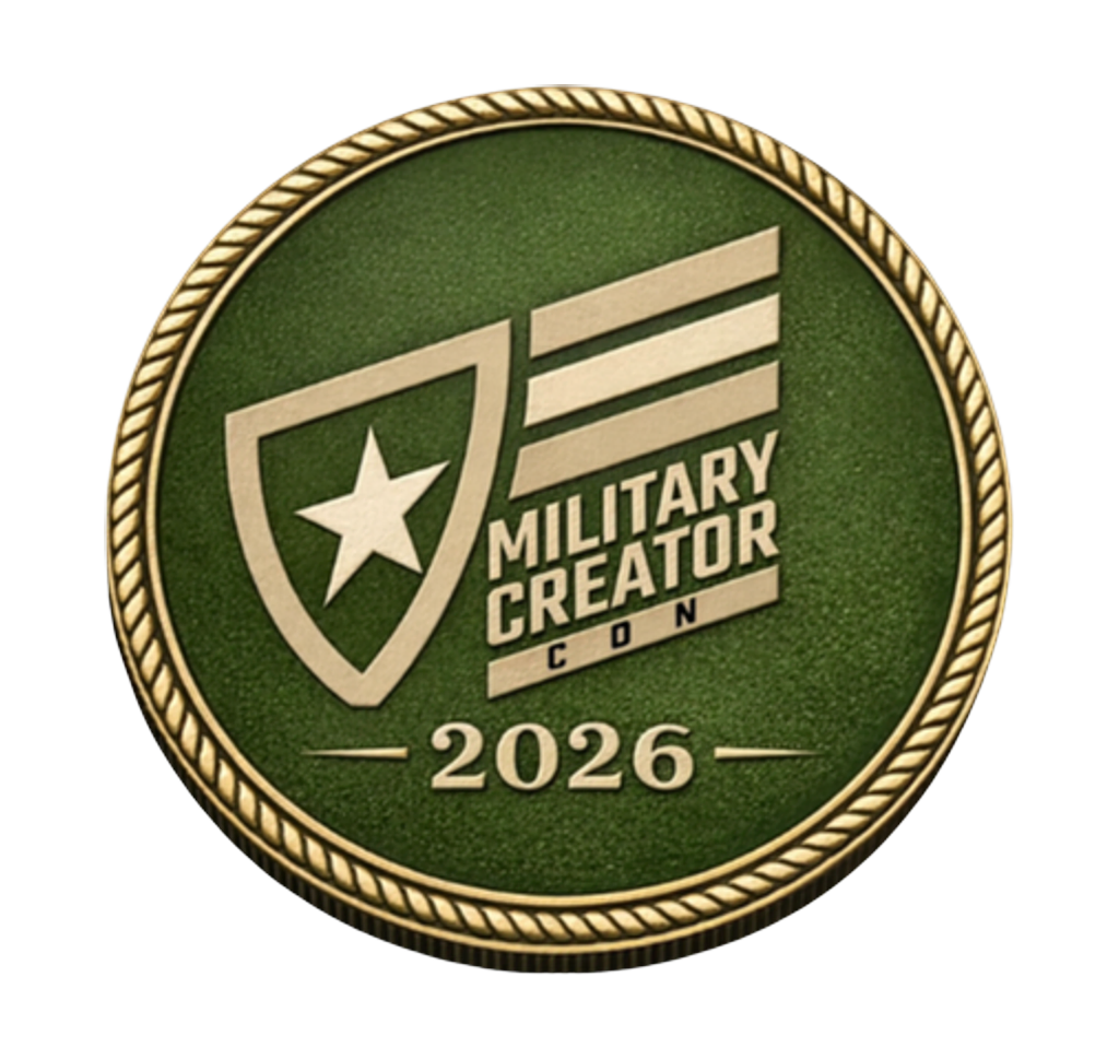 front of Military Creator Con challenge coin