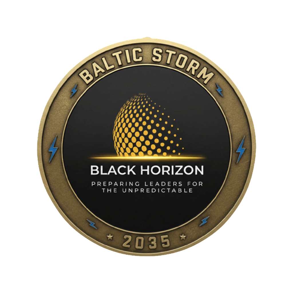 back of Baltic Storm 2035 challenge coin
