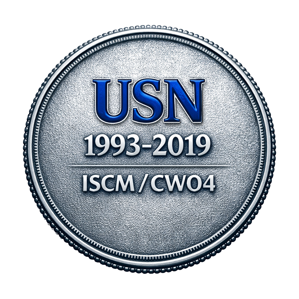 back of Father Bob challenge coin