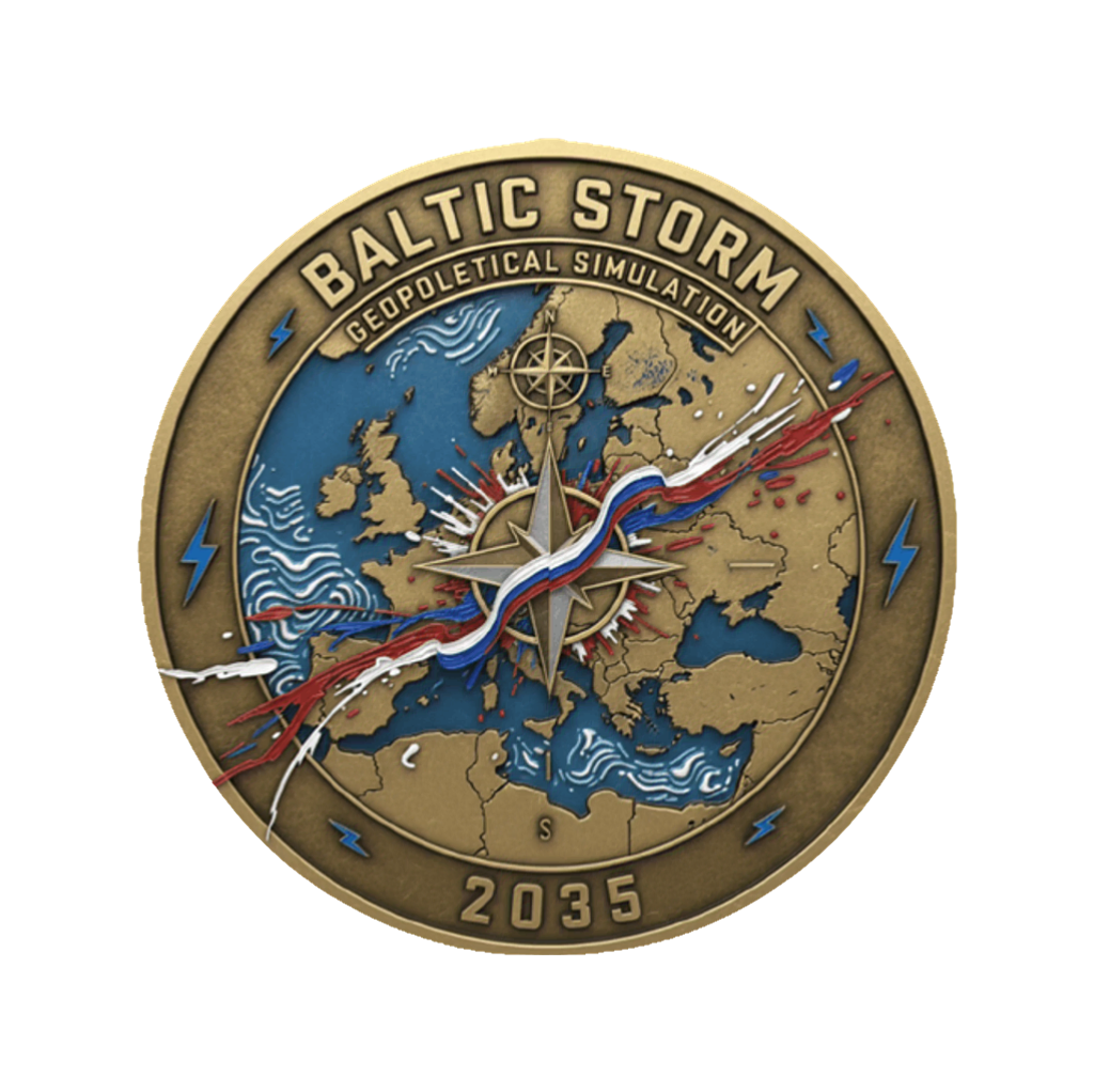 front of Baltic Storm 2035 challenge coin