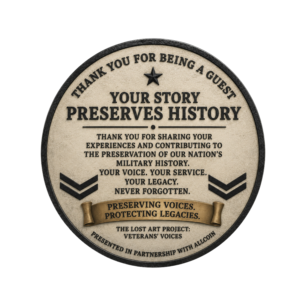 back of Preserving Voices! Protecting Legacies! challenge coin