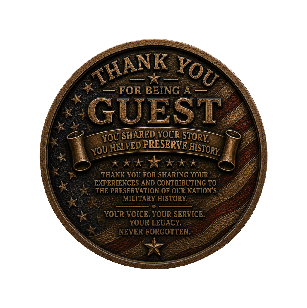 back of Preserving History! challenge coin